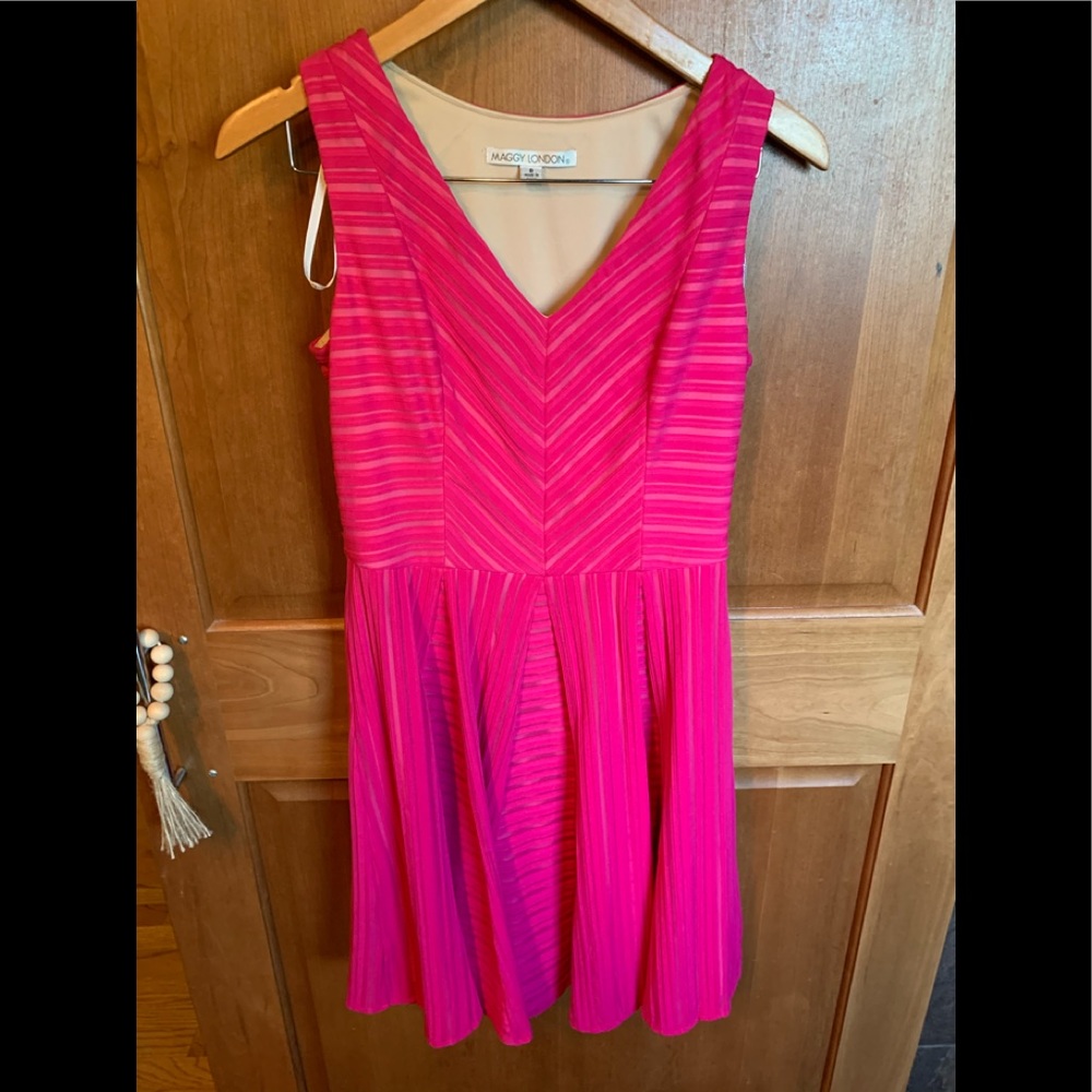 Hot pink Maggie London dress